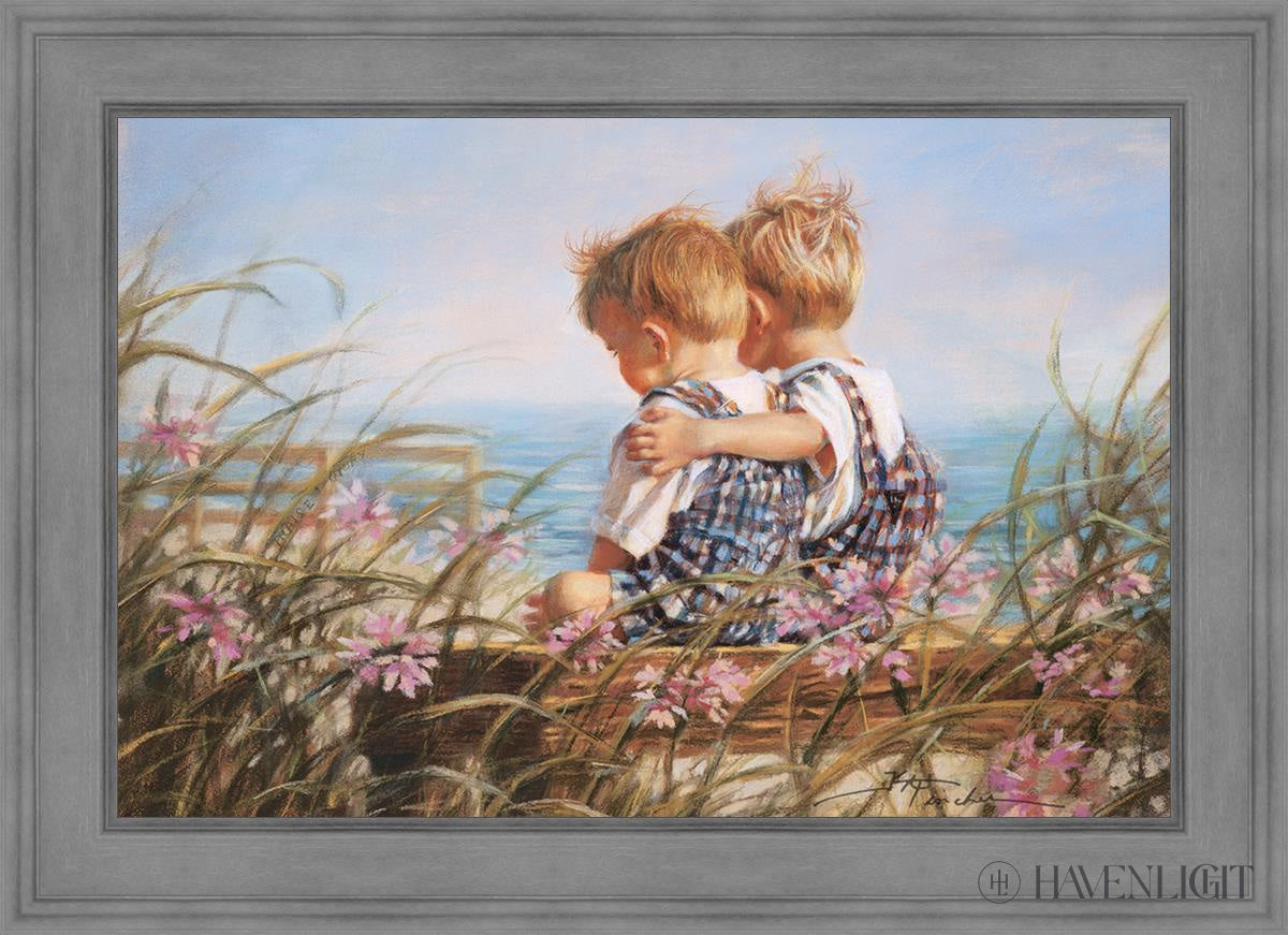 Heart Hugs Open Edition Canvas / 36 X 24 Gray 43 3/4 31 Art