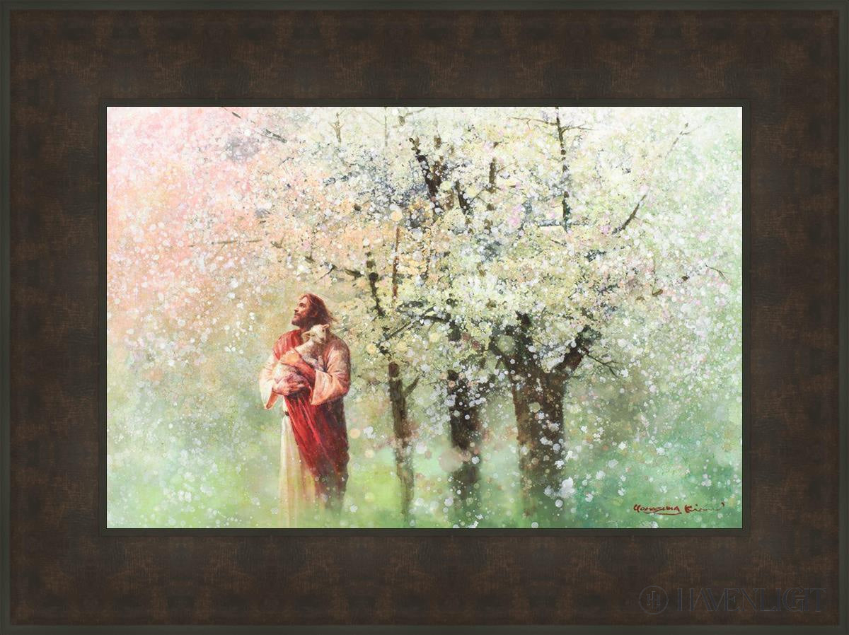 Heavenly Blossoms Open Edition Canvas / 24 X 16 Bronze Frame 31 3/4 23 Art