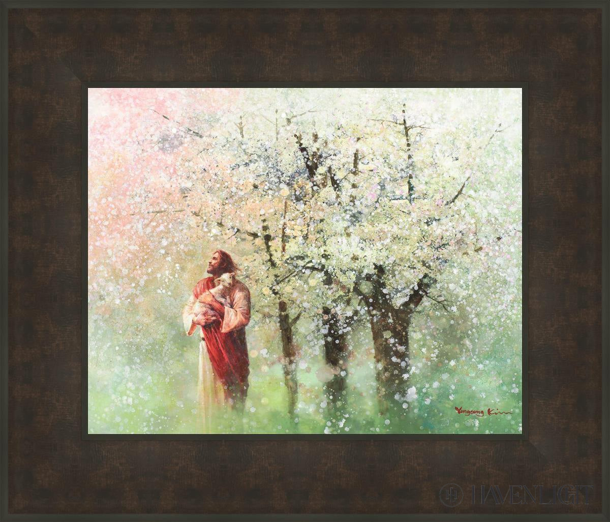 Heavenly Blossoms Open Edition Print / 20 X 16 Bronze Frame 27 3/4 23 Art