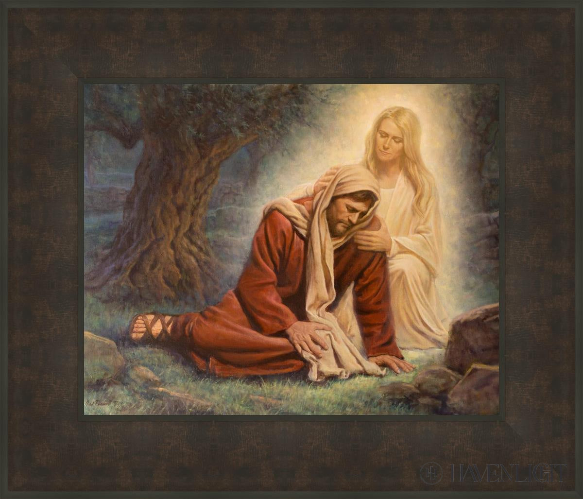 Heavenly Mother Open Edition Print / 20 X 16 Bronze Frame 27 3/4 23 Art