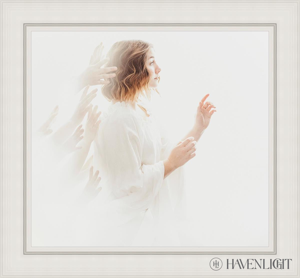 Helping Hands Open Edition Canvas / 30 1/2 X 27 3/4 White 38 1/4 35 Art