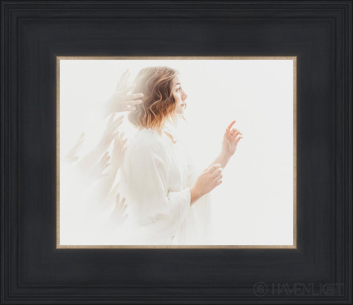 Helping Hands Open Edition Print / 10 X 8 Black 14 3/4 12 Art