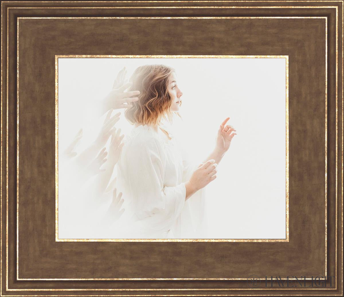 Helping Hands Open Edition Print / 10 X 8 Gold 14 3/4 12 Art