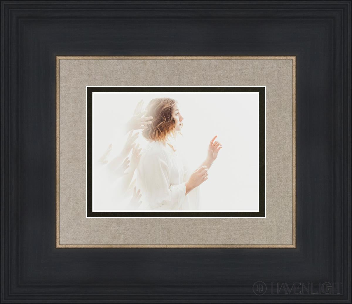 Helping Hands Open Edition Print / 7 X 5 Black 14 3/4 12 Art