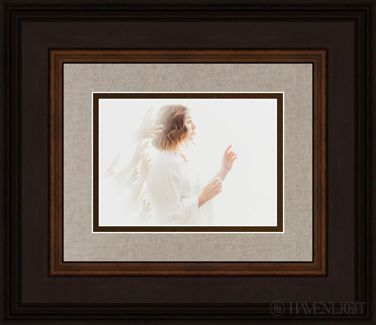 Helping Hands Open Edition Print / 7 X 5 Brown 14 3/4 12 Art