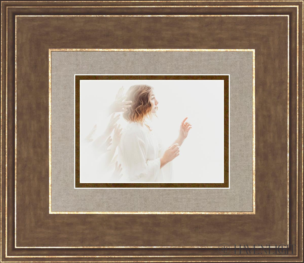 Helping Hands Open Edition Print / 7 X 5 Gold 14 3/4 12 Art