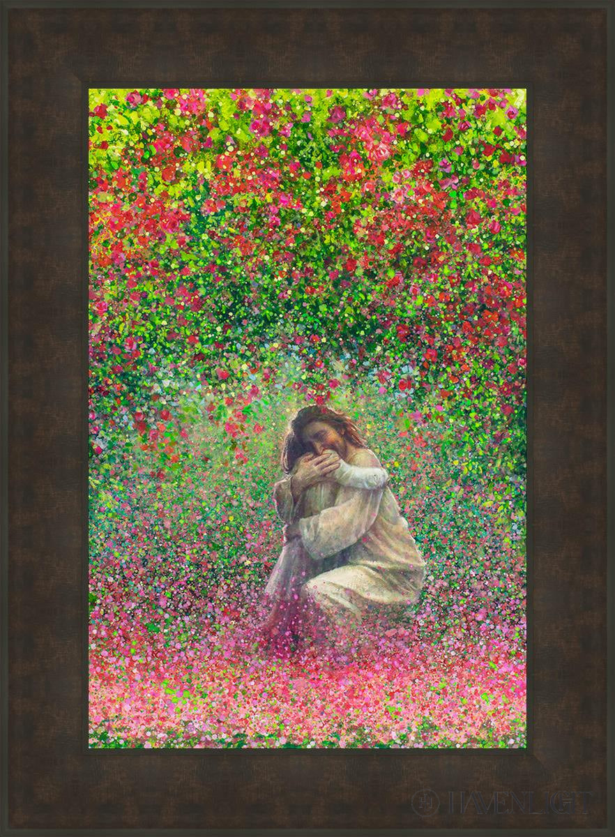 Here In My Arms Open Edition Canvas / 20 X 30 Bronze Frame 27 3/4 37 Art