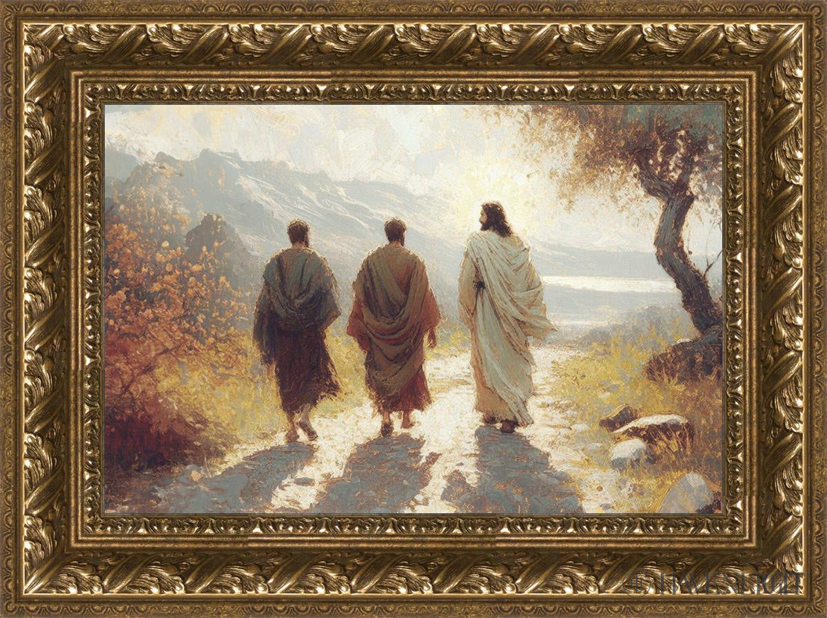 Jesus Went With Them Open Edition Canvas / 18 X 12 Gold 23 3/4 17 Art