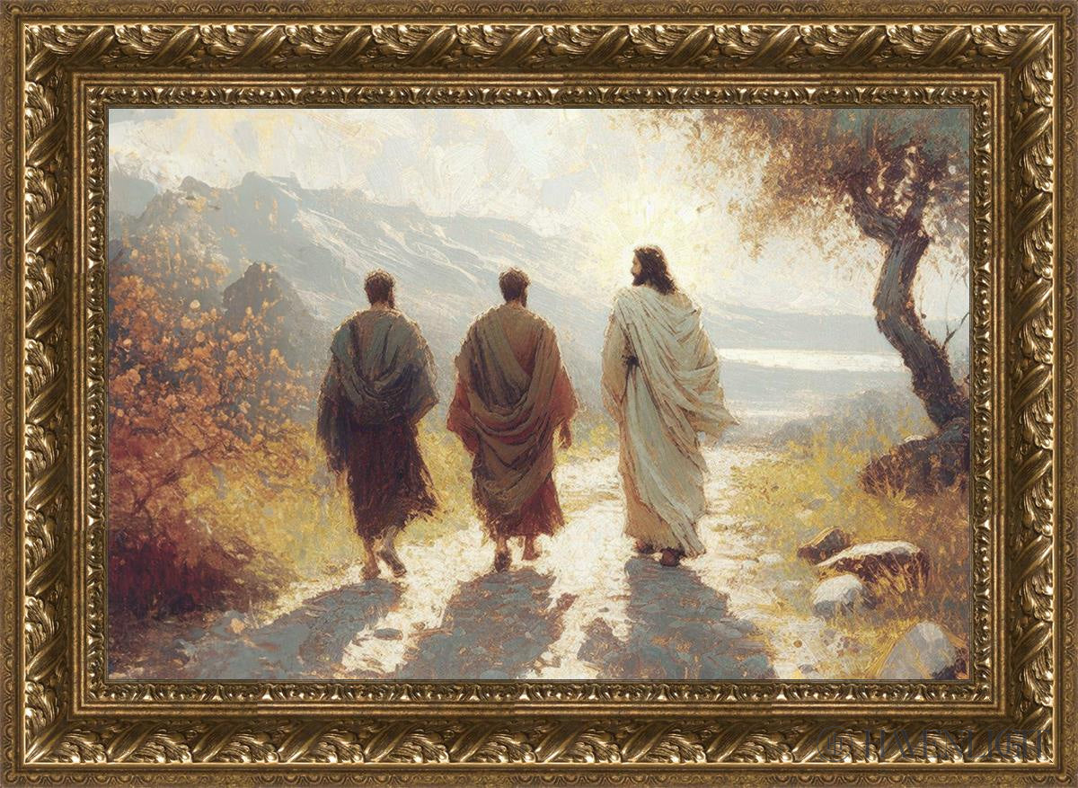 Jesus Went With Them Open Edition Canvas / 24 X 16 Gold 29 3/4 21 Art