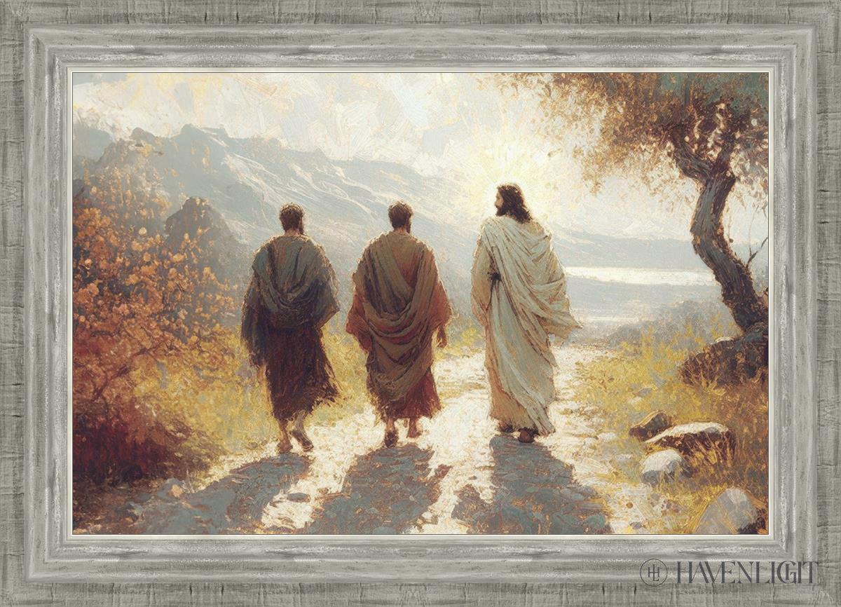 Jesus Went With Them Open Edition Canvas / 24 X 16 Silver 28 3/4 20 Art