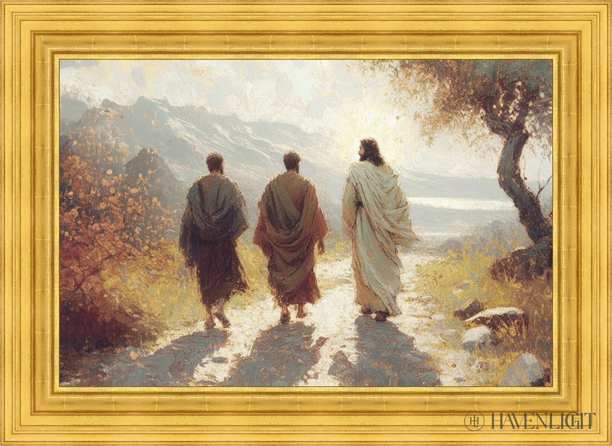 Jesus Went With Them Open Edition Canvas / 36 X 24 22K Gold Leaf 44 3/8 32 Art