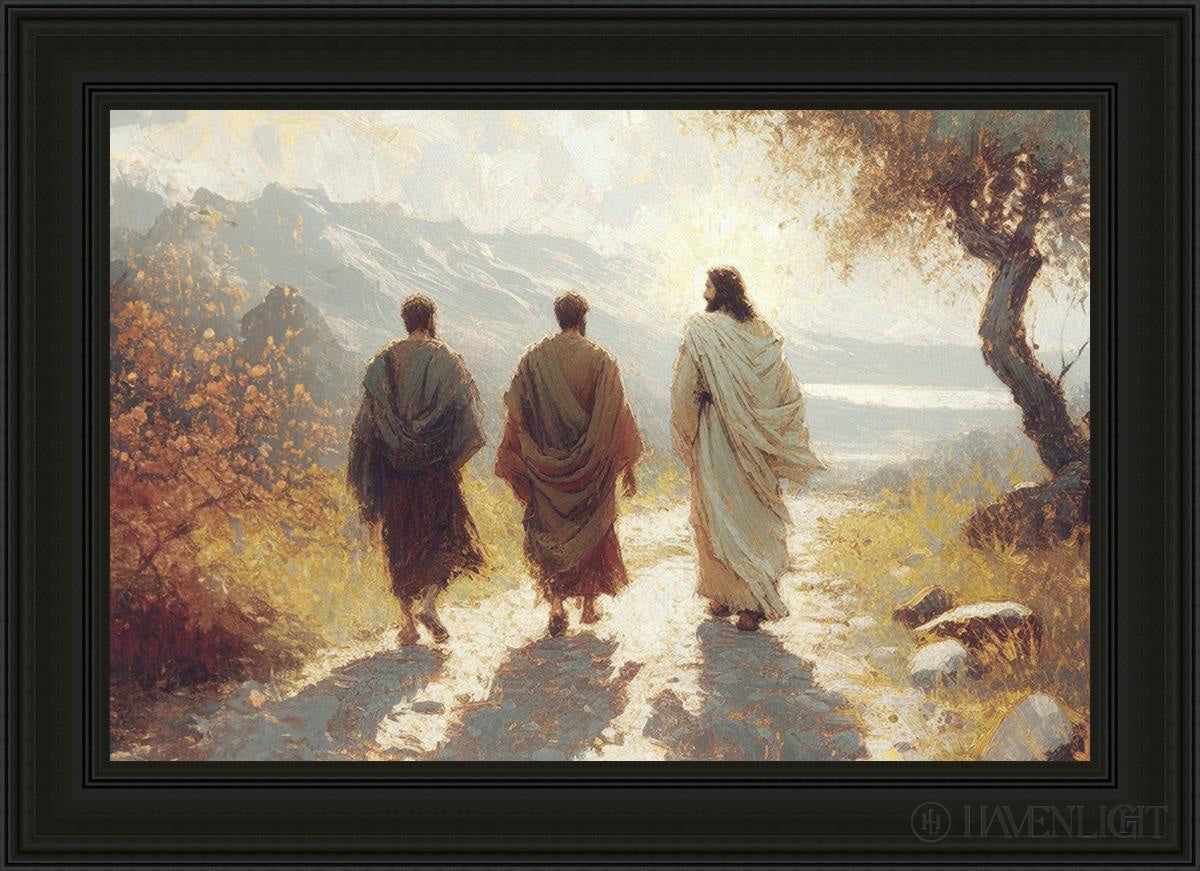 Jesus Went With Them Open Edition Canvas / 36 X 24 Black 43 3/4 31 Art