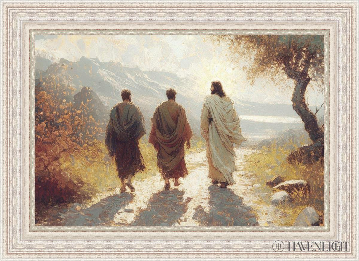 Jesus Went With Them Open Edition Canvas / 36 X 24 Silver Metal Leaf 44 3/8 32 Art