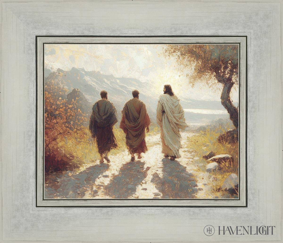 Jesus Went With Them Open Edition Print / 10 X 8 Silver 14 1/4 12 Art