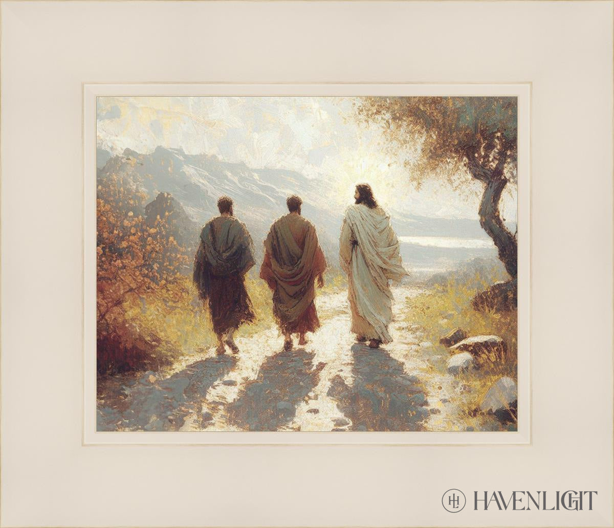 Jesus Went With Them Open Edition Print / 10 X 8 White 14 1/4 12 Art