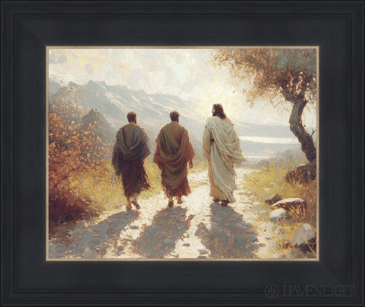 Jesus Went With Them Open Edition Print / 14 X 11 Black 18 3/4 15 Art