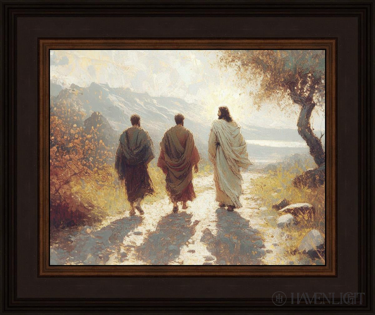 Jesus Went With Them Open Edition Print / 14 X 11 Brown 18 3/4 15 Art