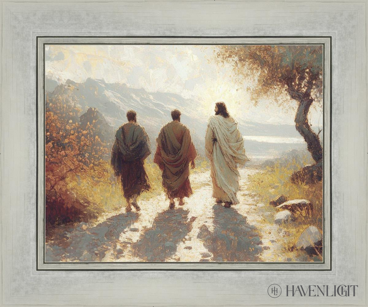 Jesus Went With Them Open Edition Print / 14 X 11 Silver 18 1/4 15 Art