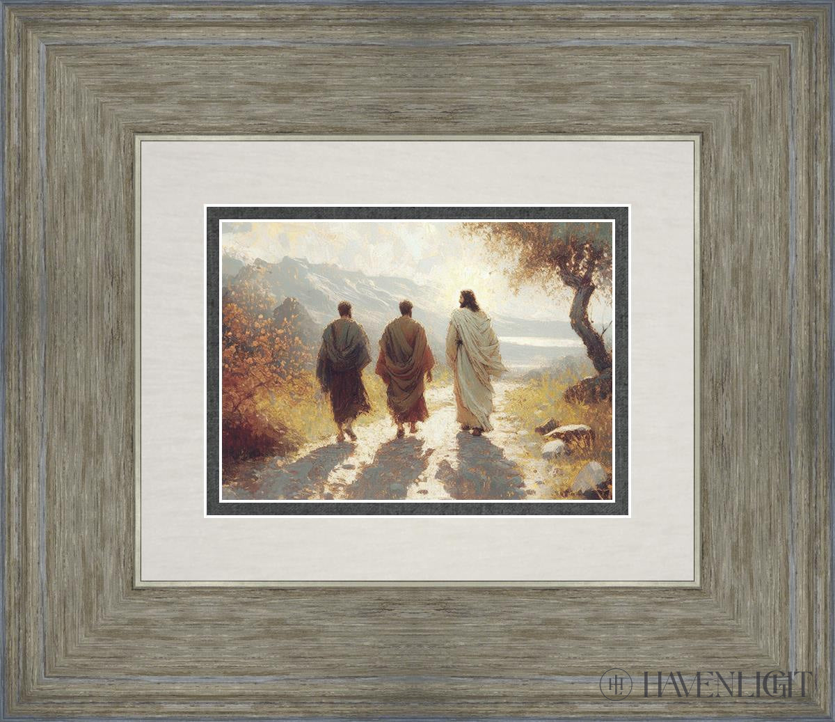 Jesus Went With Them Open Edition Print / 7 X 5 Gray 14 3/4 12 Art