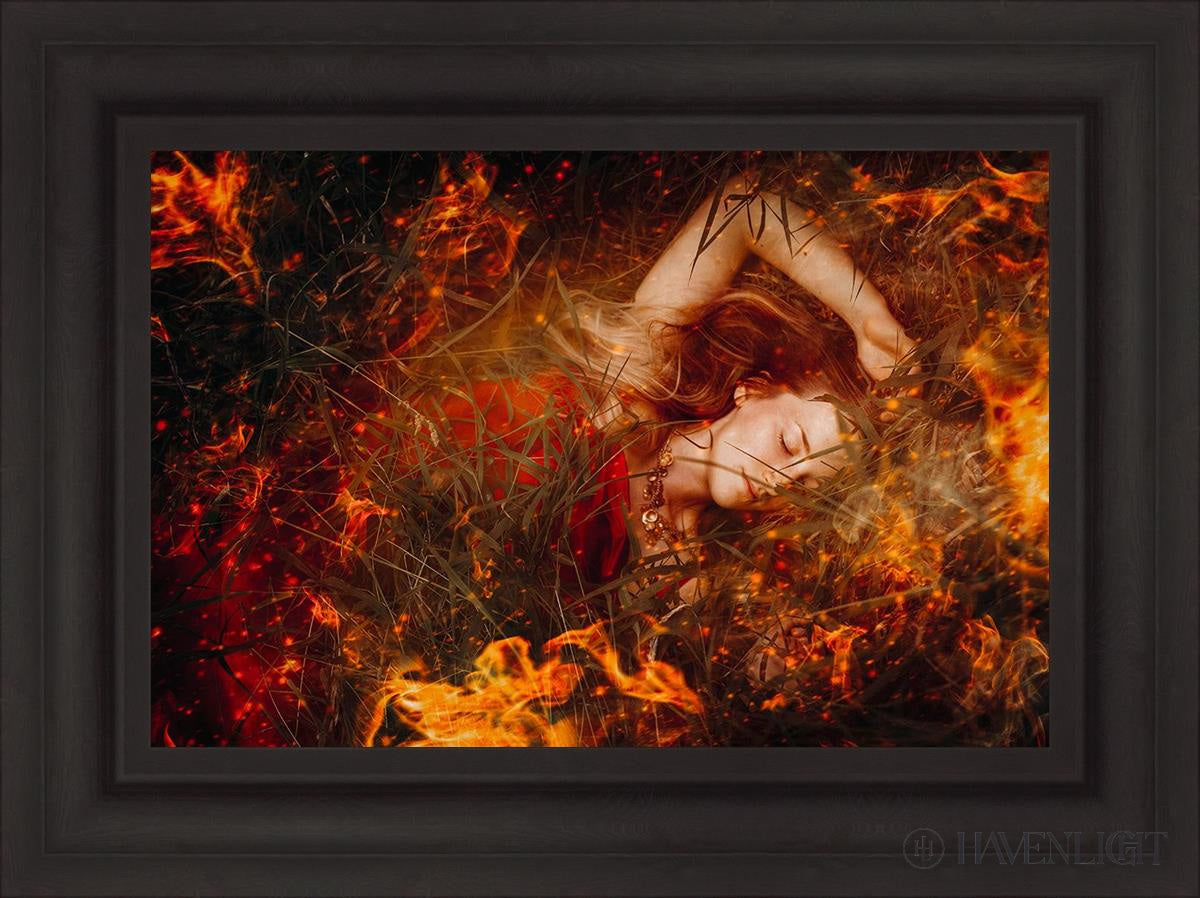 Joan of Arc - Trial by Fire by Melinda Fox Woman in a red dress