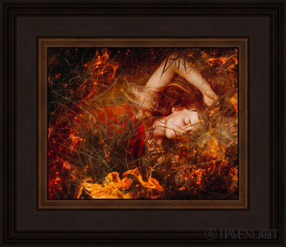 Joan of Arc - Trial by Fire by Melinda Fox Woman in a red dress