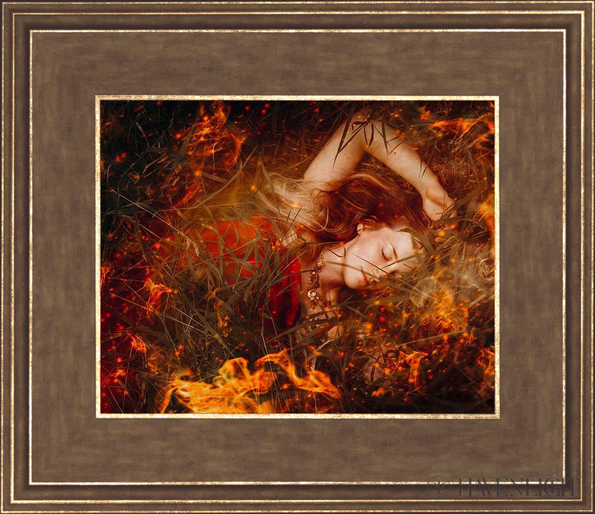 Joan Of Arc - Trial By Fire Open Edition Print / 10 X 8 Gold 14 3/4 12 Art