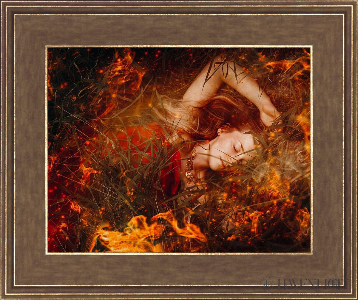 Joan Of Arc - Trial By Fire Open Edition Print / 14 X 11 Gold 18 3/4 15 Art