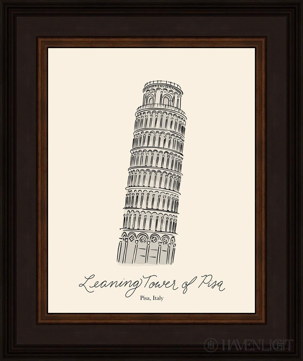 Leaning Tower Of Piza Open Edition Print / 11 X 14 Brown 15 3/4 18 Art