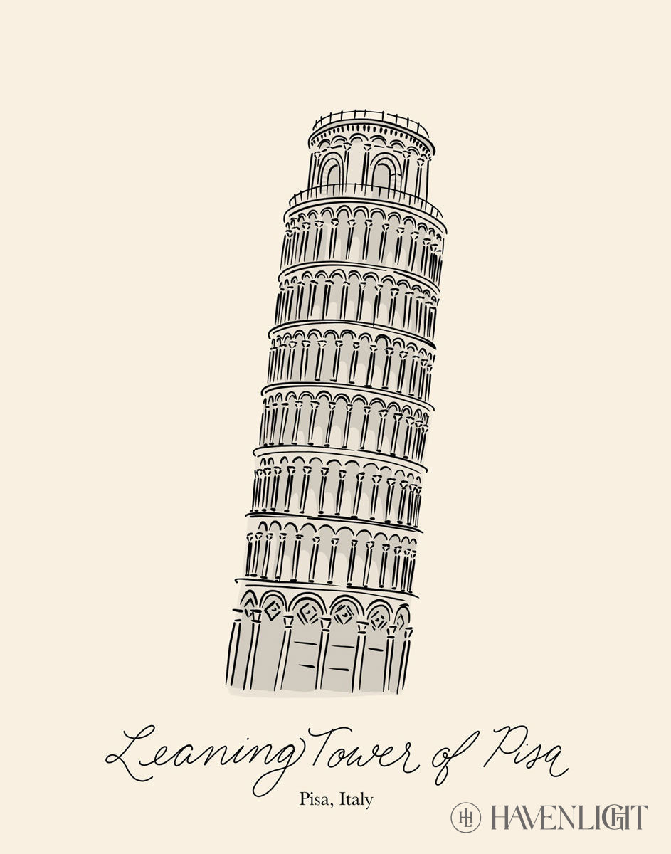 Leaning Tower Of Piza Open Edition Print / 11 X 14 Only Art