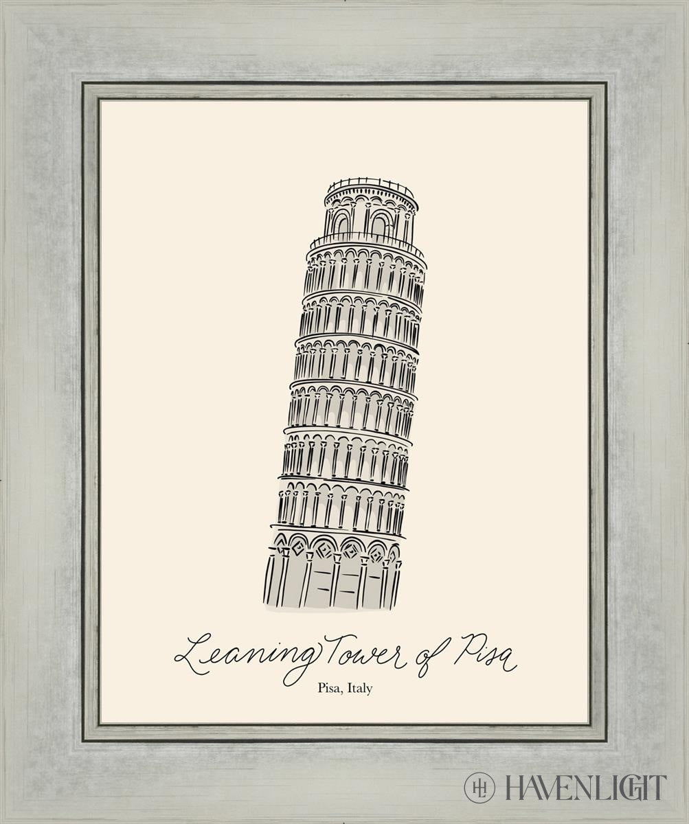 Leaning Tower Of Piza Open Edition Print / 11 X 14 Silver 15 1/4 18 Art