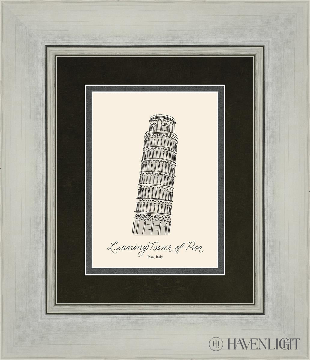 Leaning Tower Of Piza Open Edition Print / 5 X 7 Silver 12 1/4 14 Art