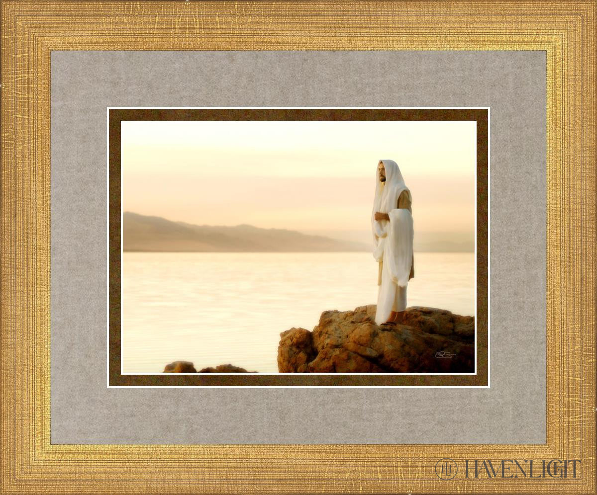 Light Of The World Open Edition Print / 7 X 5 Matte Gold 11 3/4 9 Art