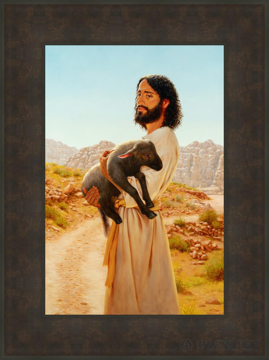 Like Unto Christ Seek They That Want Open Edition Canvas / 16 X 24 Bronze Frame 23 3/4 31 Art