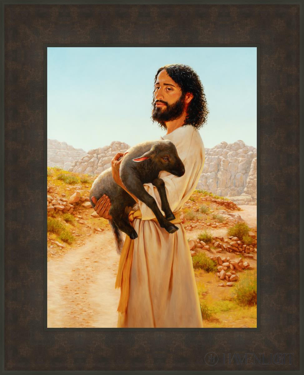 Like Unto Christ Seek They That Want Open Edition Canvas / 18 X 24 Bronze Frame 25 3/4 31 Art