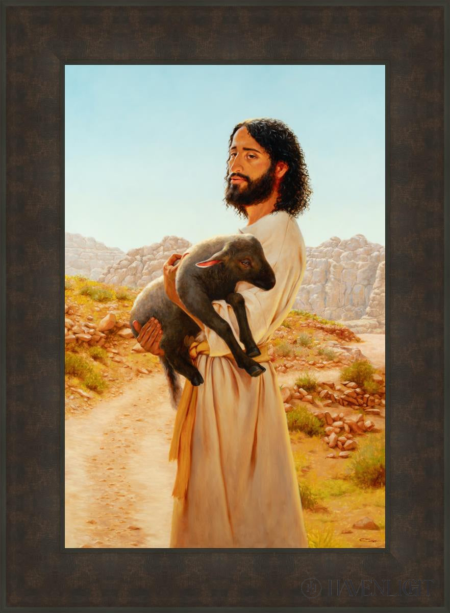 Like Unto Christ Seek They That Want Open Edition Canvas / 20 X 30 Bronze Frame 27 3/4 37 Art