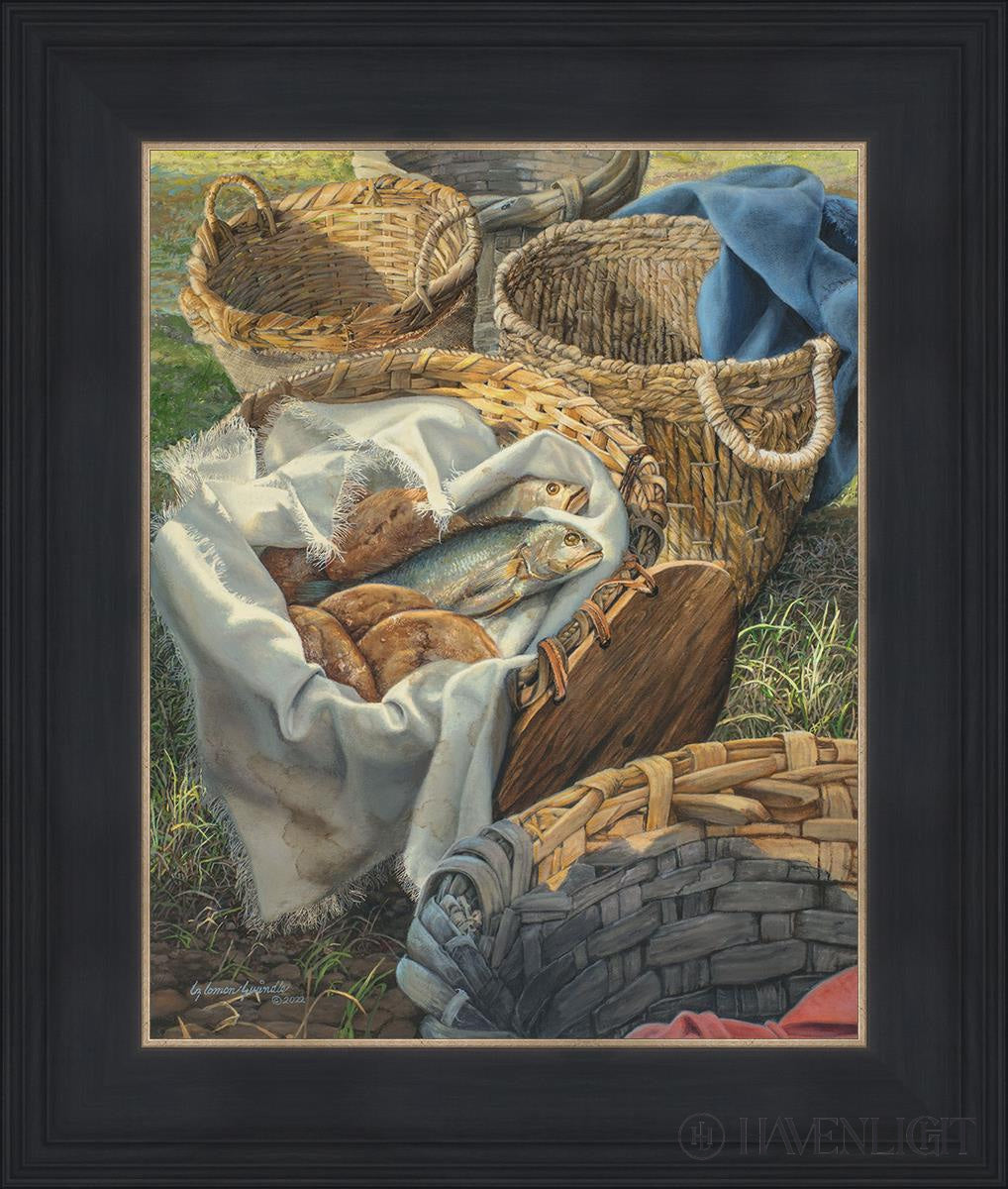 Loaves And Fishes Open Edition Print / 12 X 15 Black 16 3/4 19 Art