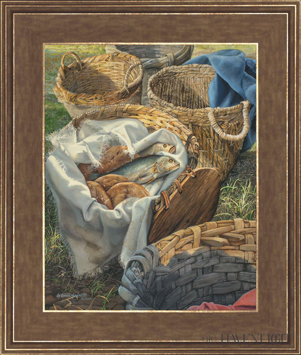 Loaves And Fishes Open Edition Print / 12 X 15 Gold 16 3/4 19 Art