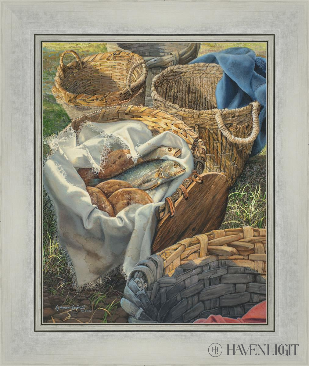 Loaves And Fishes Open Edition Print / 12 X 15 Silver 16 1/4 19 Art