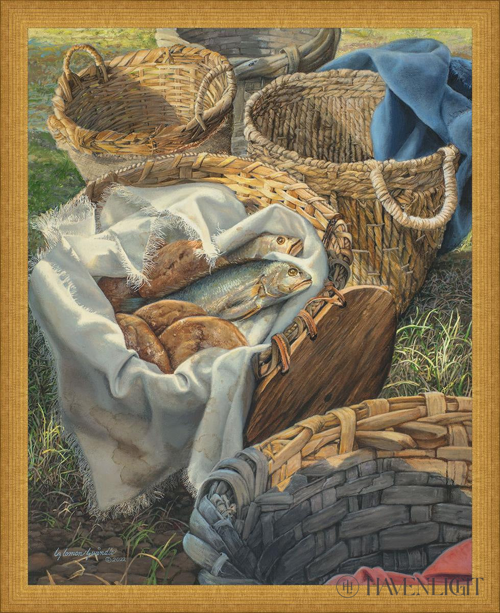 Loaves And Fishes Open Edition Print / 16 X 20 Matte Gold 17 3/4 21 Art