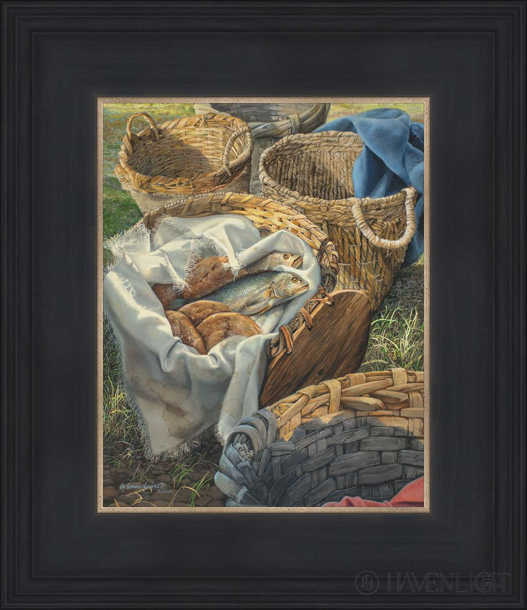 Loaves And Fishes Open Edition Print / 8 X 10 Black 12 3/4 14 Art