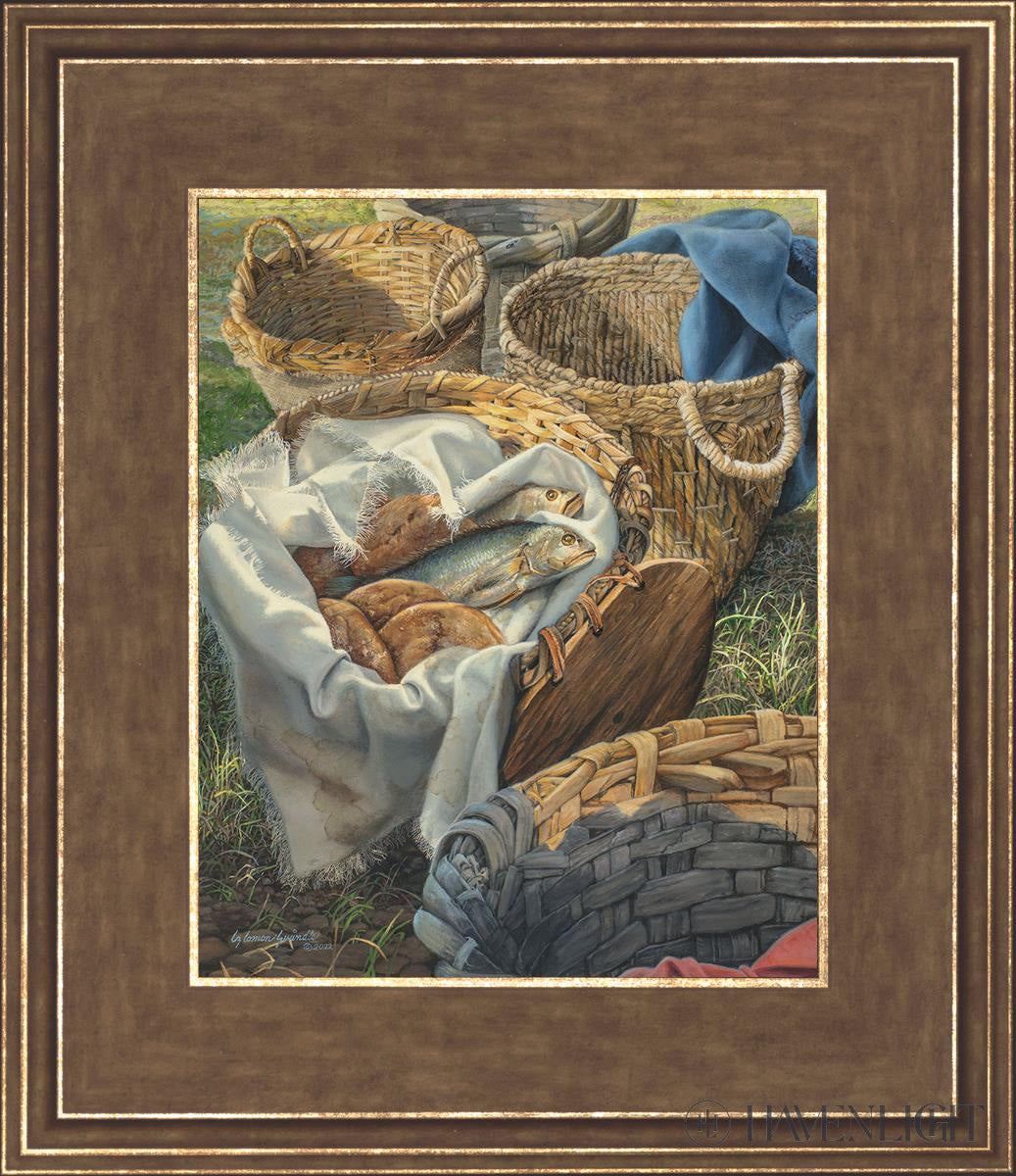 Loaves And Fishes Open Edition Print / 8 X 10 Gold 12 3/4 14 Art