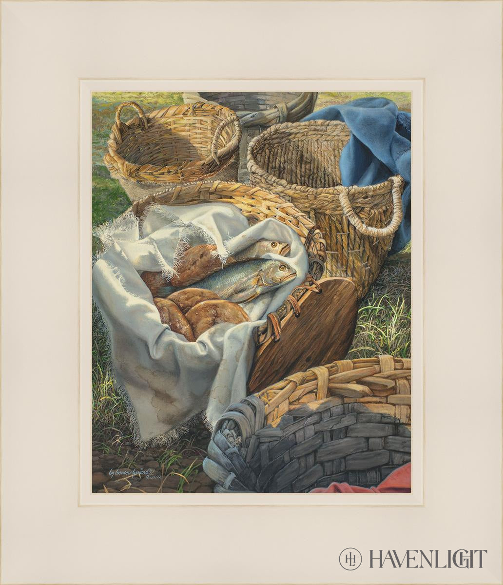 Loaves And Fishes Open Edition Print / 8 X 10 White 12 1/4 14 Art