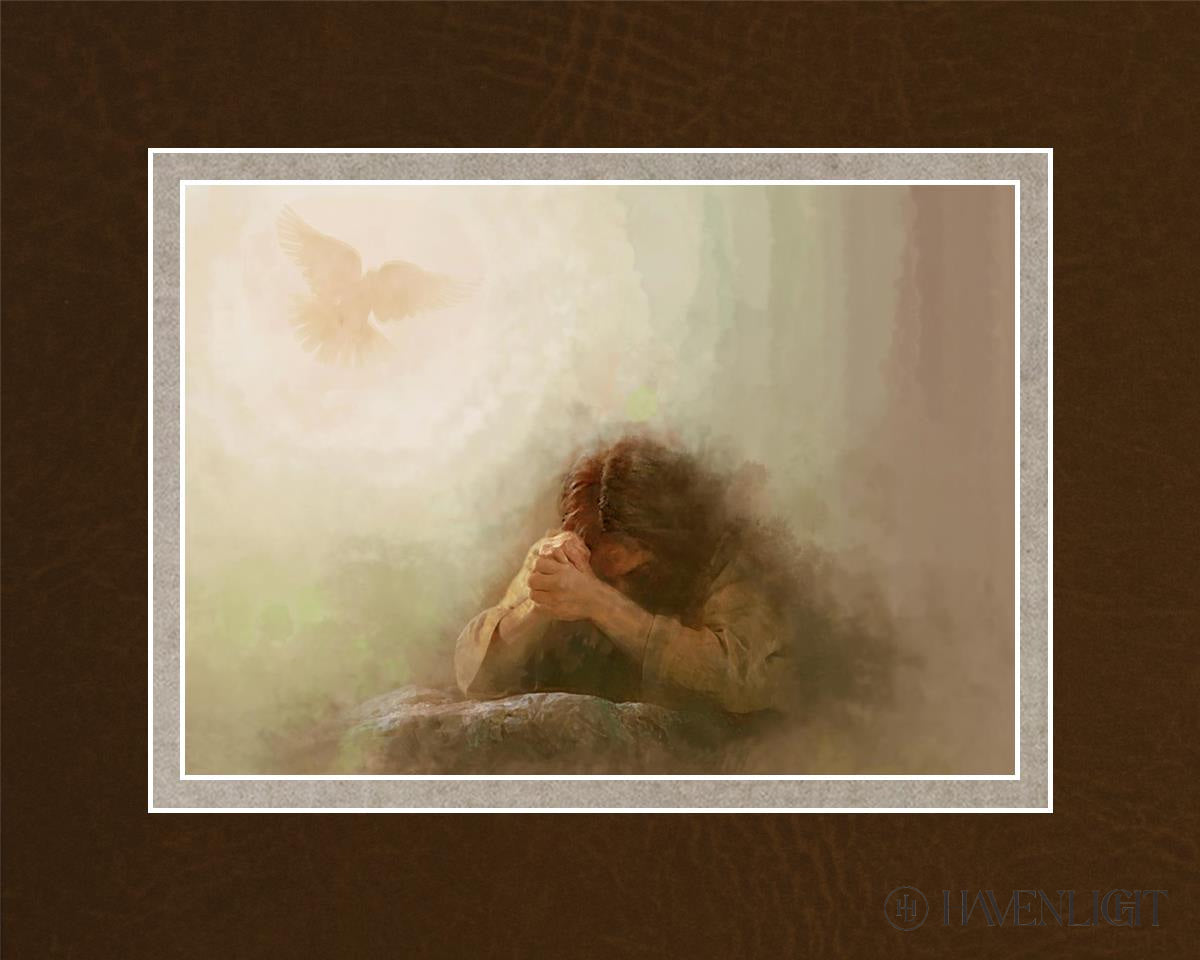 Lord Of Prayer Neutral Open Edition Print / 7 X 5 Matted To 10 8 Art