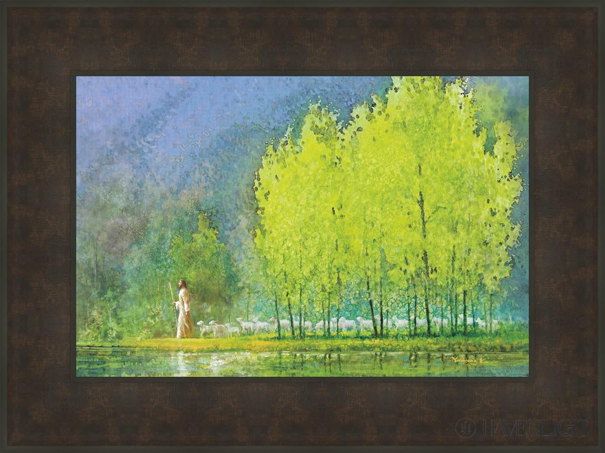Moment Of Peace Open Edition Canvas / 24 X 16 Bronze Frame 31 3/4 23 Art
