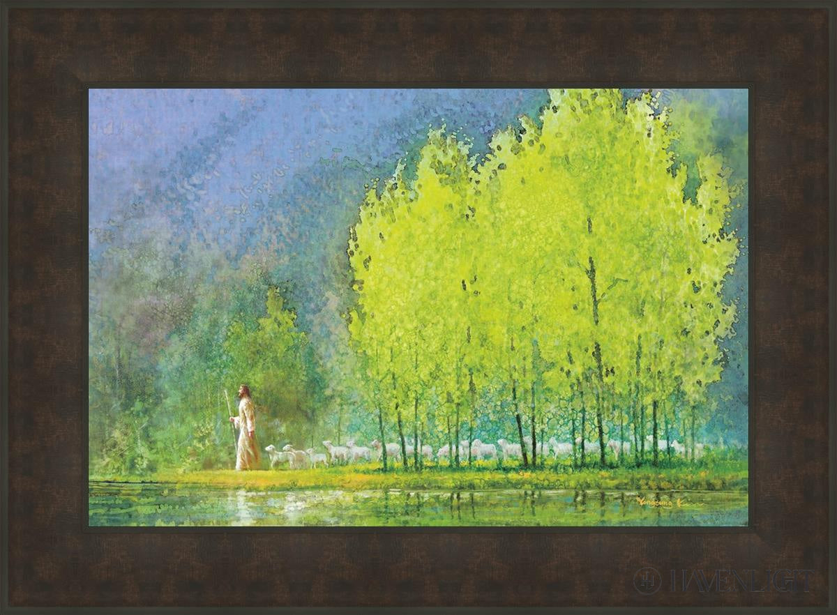 Moment Of Peace Open Edition Canvas / 30 X 20 Bronze Frame 37 3/4 27 Art