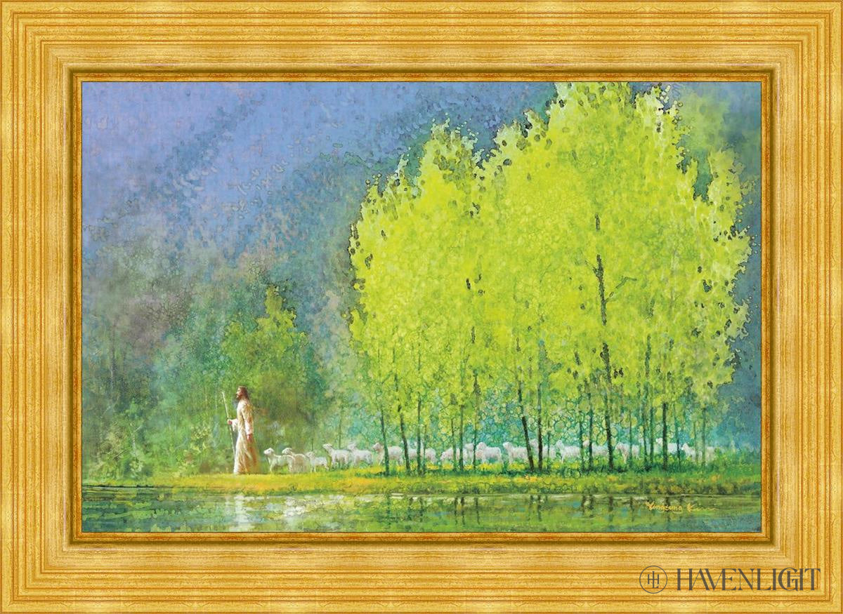 Moment Of Peace Open Edition Canvas / 36 X 24 Gold Metal Leaf 44 3/8 32 Art