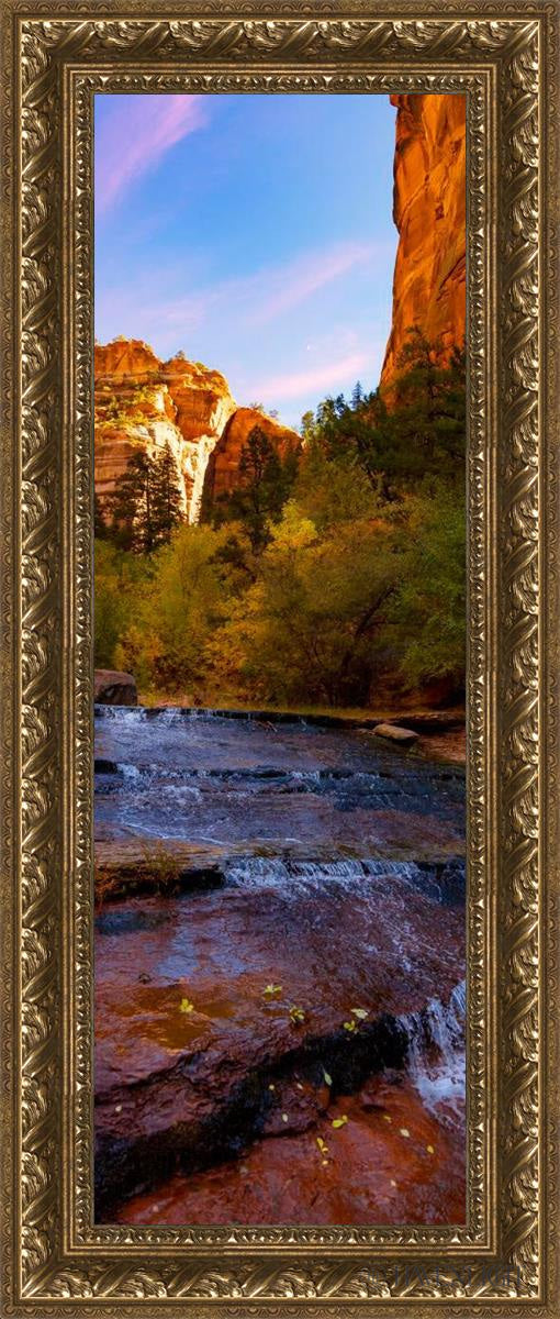 Morning At The Falls Open Edition Canvas / 12 X 36 Gold 17 3/4 41 Art