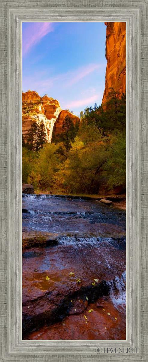 Morning At The Falls Open Edition Canvas / 12 X 36 Silver 16 3/4 40 Art