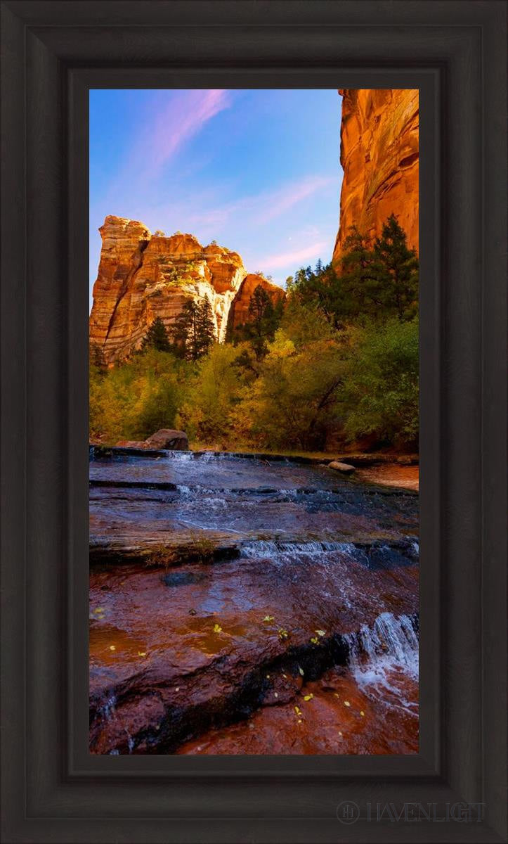Morning At The Falls Open Edition Canvas / 15 X 30 Brown 22 3/4 37 Art