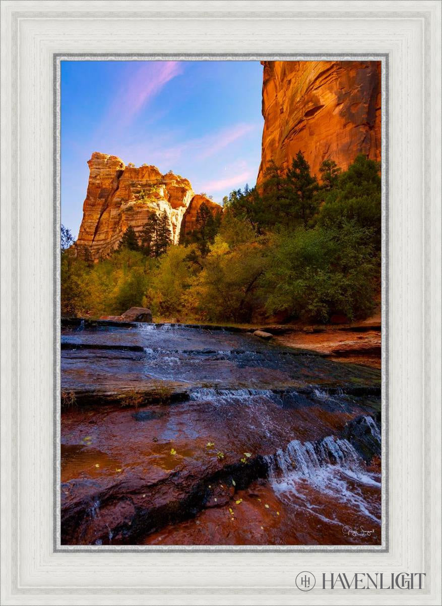 Morning At The Falls Open Edition Canvas / 16 X 24 White 21 3/4 29 Art